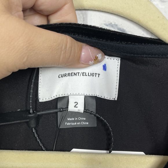 Current Elliot Shirt Dress Women Small The Velvet Janie Black Mini Silk Party - Picture 11 of 16